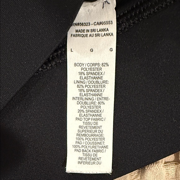 Nike Black Sports Bra with White Logo - Picture 2 of 3